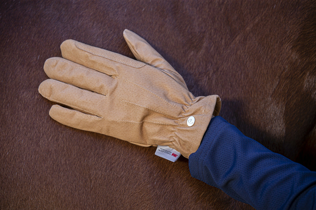 Gants cuir Equithème, doublés polaire