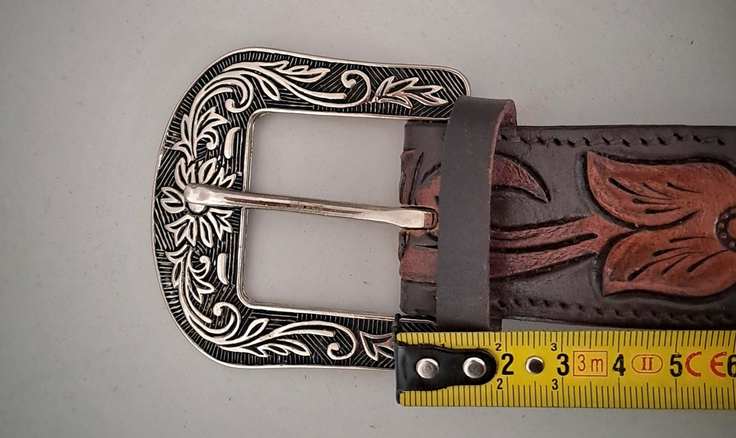 Ceinture Western cuir décoré 82" (T38)