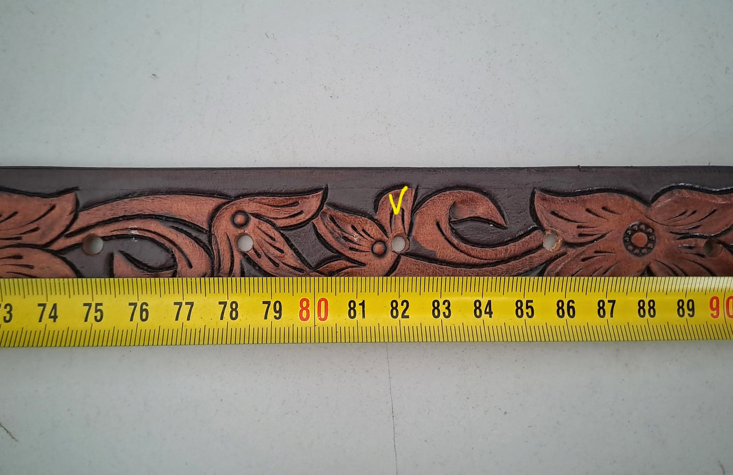Ceinture Western cuir décoré 82" (T38)