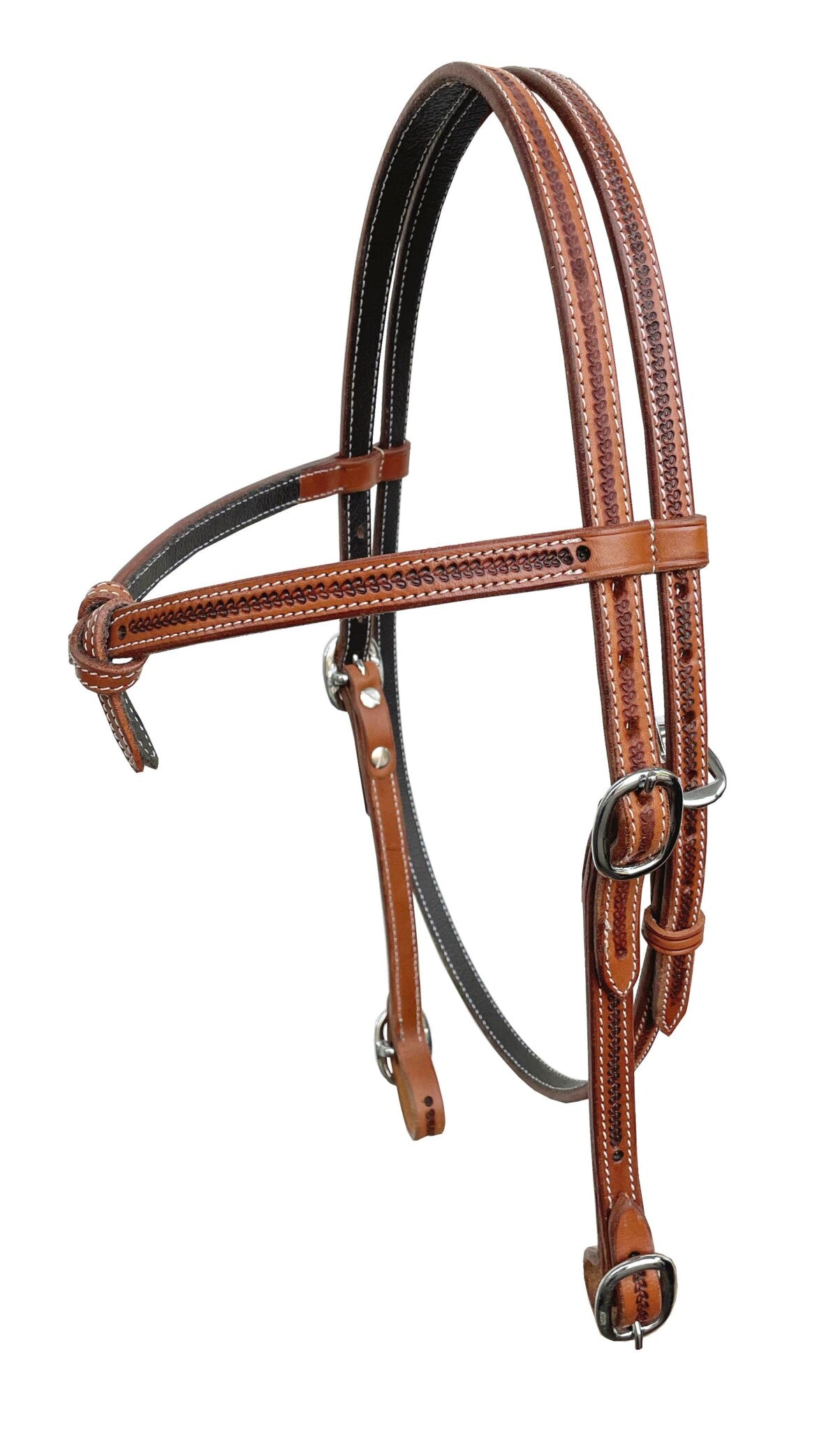 Bridon cuir FRONTAL "Futurity knot" Attaches rapides