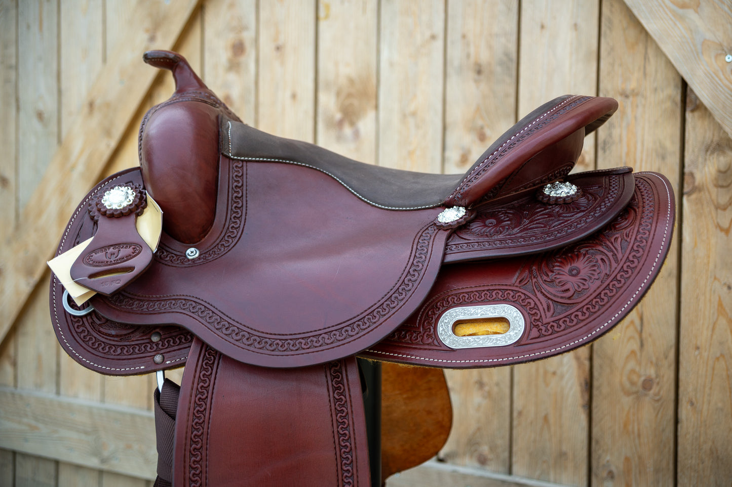 Selle CDWH Roundskirt Flowers, by Westcoast - Dark Chesnut