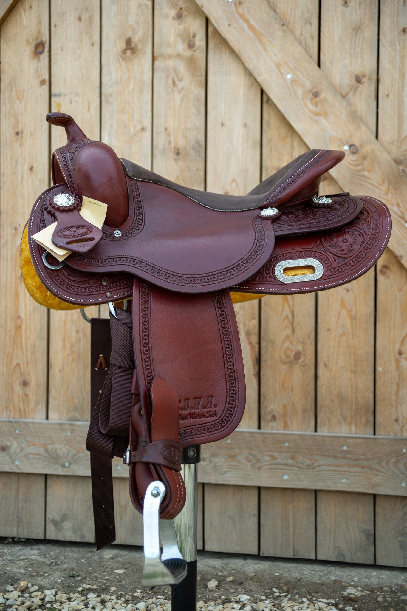 Selle CDWH Roundskirt Flowers, by Westcoast - Dark Chesnut