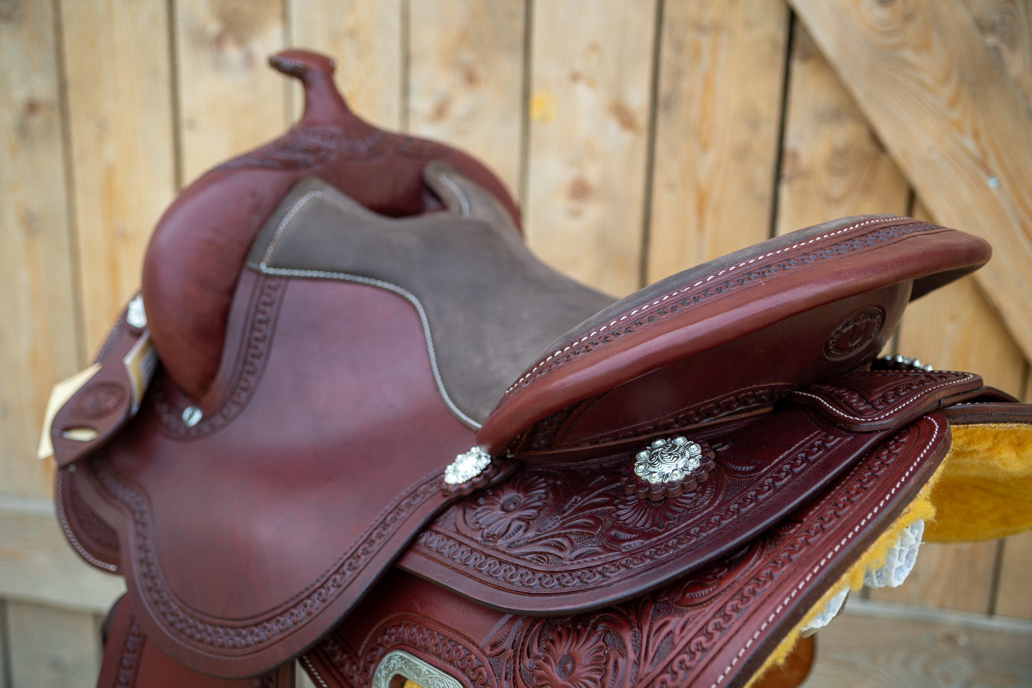 Selle CDWH Roundskirt Flowers, by Westcoast - Dark Chesnut