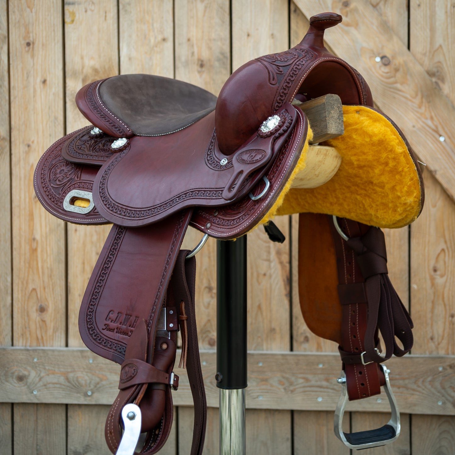 Selle CDWH Roundskirt Flowers, by Westcoast - Dark Chesnut