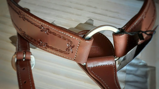 Collier de chasse Pool's - Cuir TOP QUALITÉ - Motif Barbelé