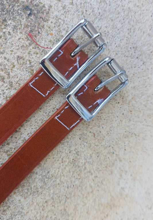 Hobble straps cuir brun,  générique, par paire