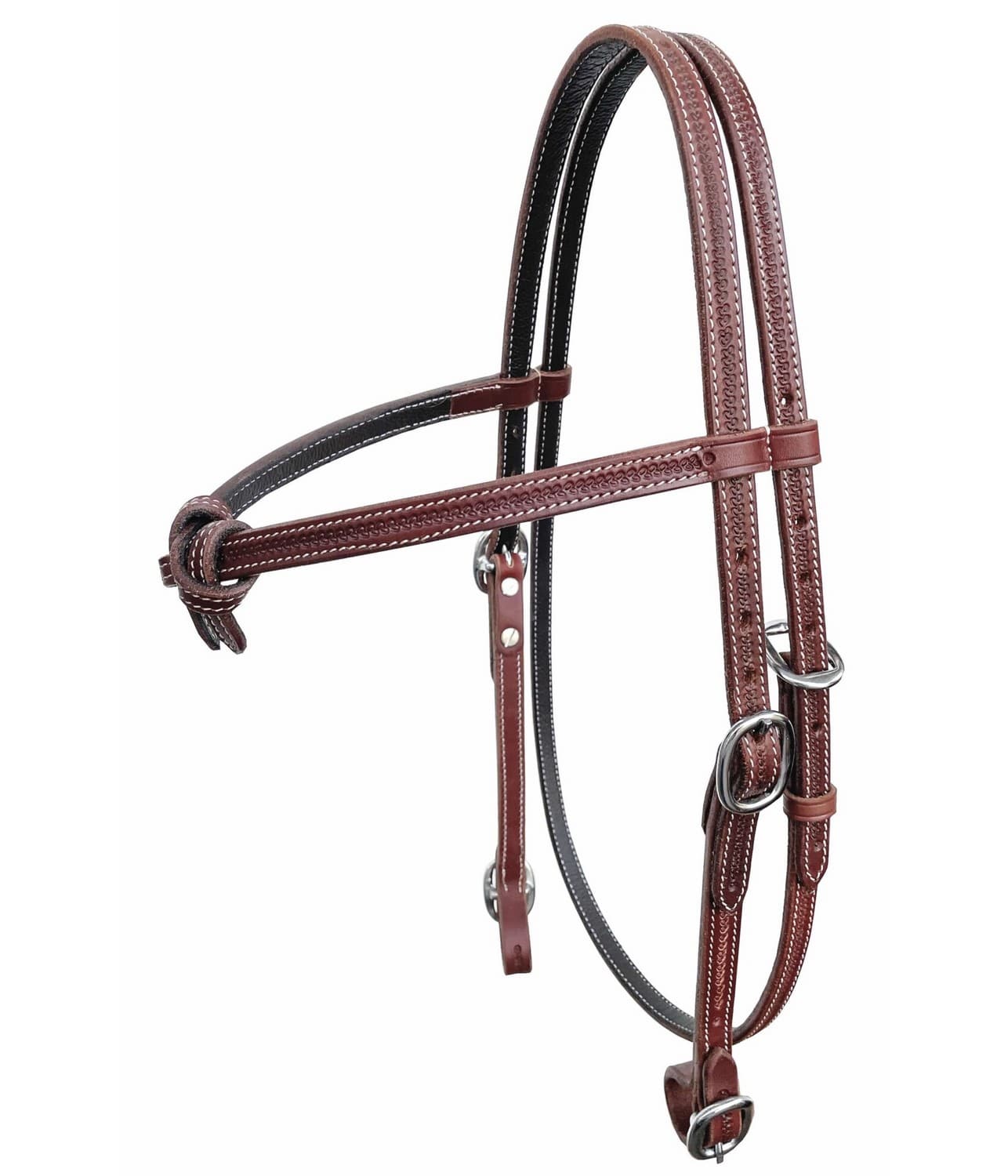 Bridon cuir FRONTAL "Futurity knot" Attaches rapides