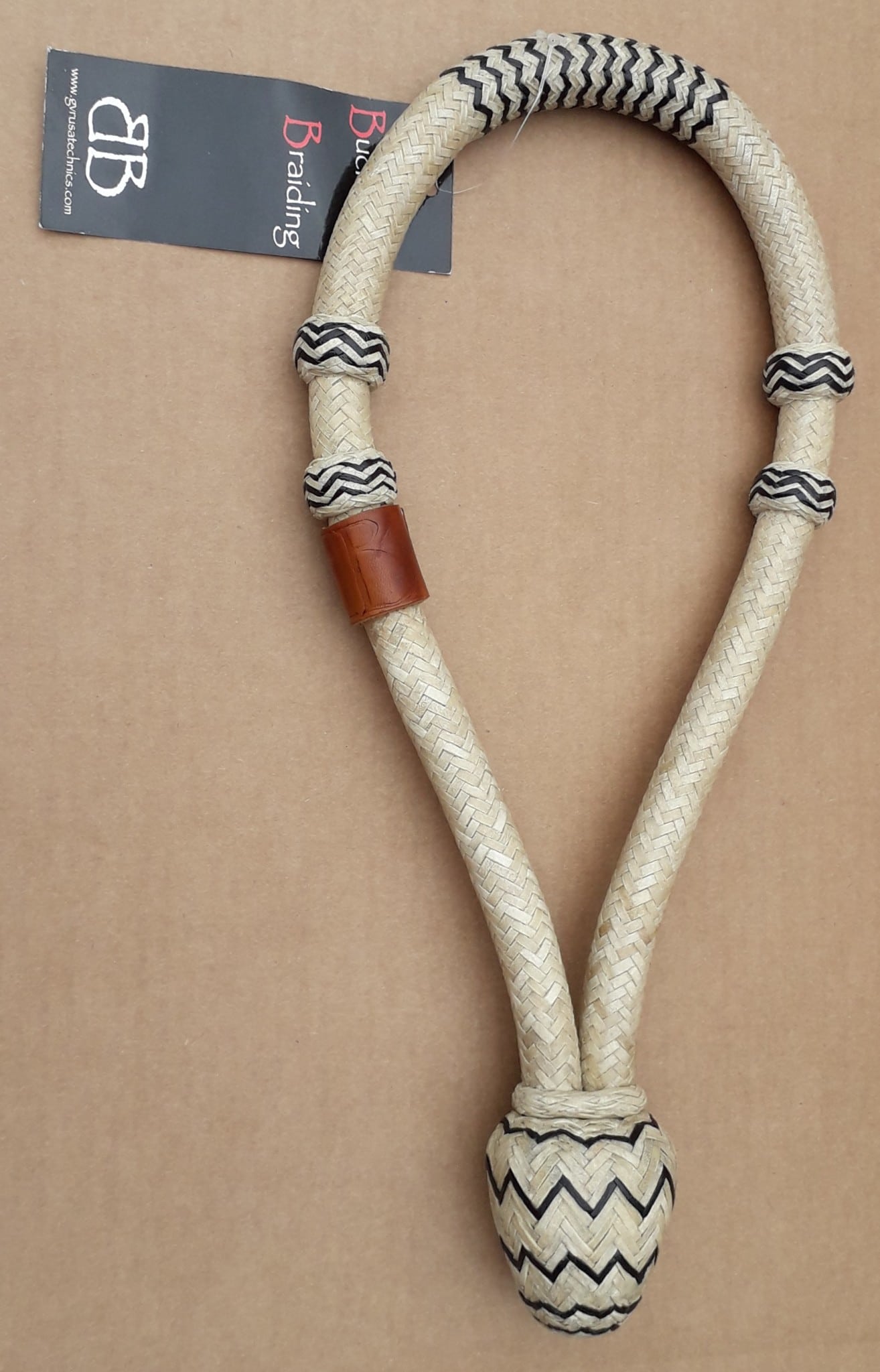 Bosal rawhide tressé "Natural" Buckaroo Braiding