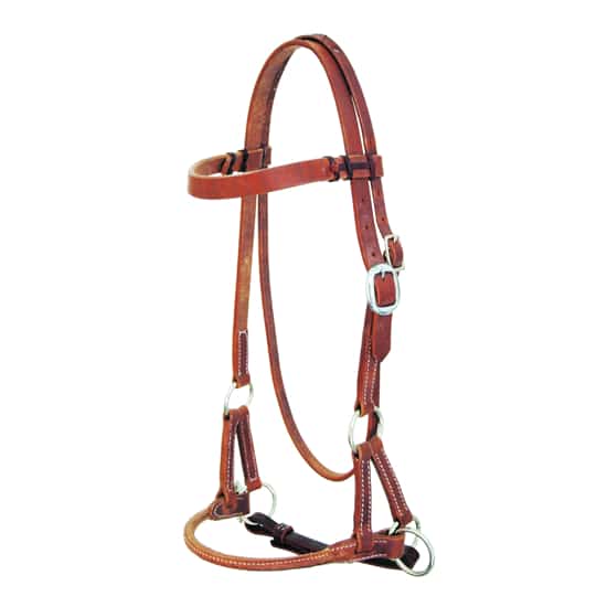 Side-Pull huilé Pool's - Muserolle cuir arrondi cousu