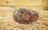 Ceinture Western cuir décoré 82