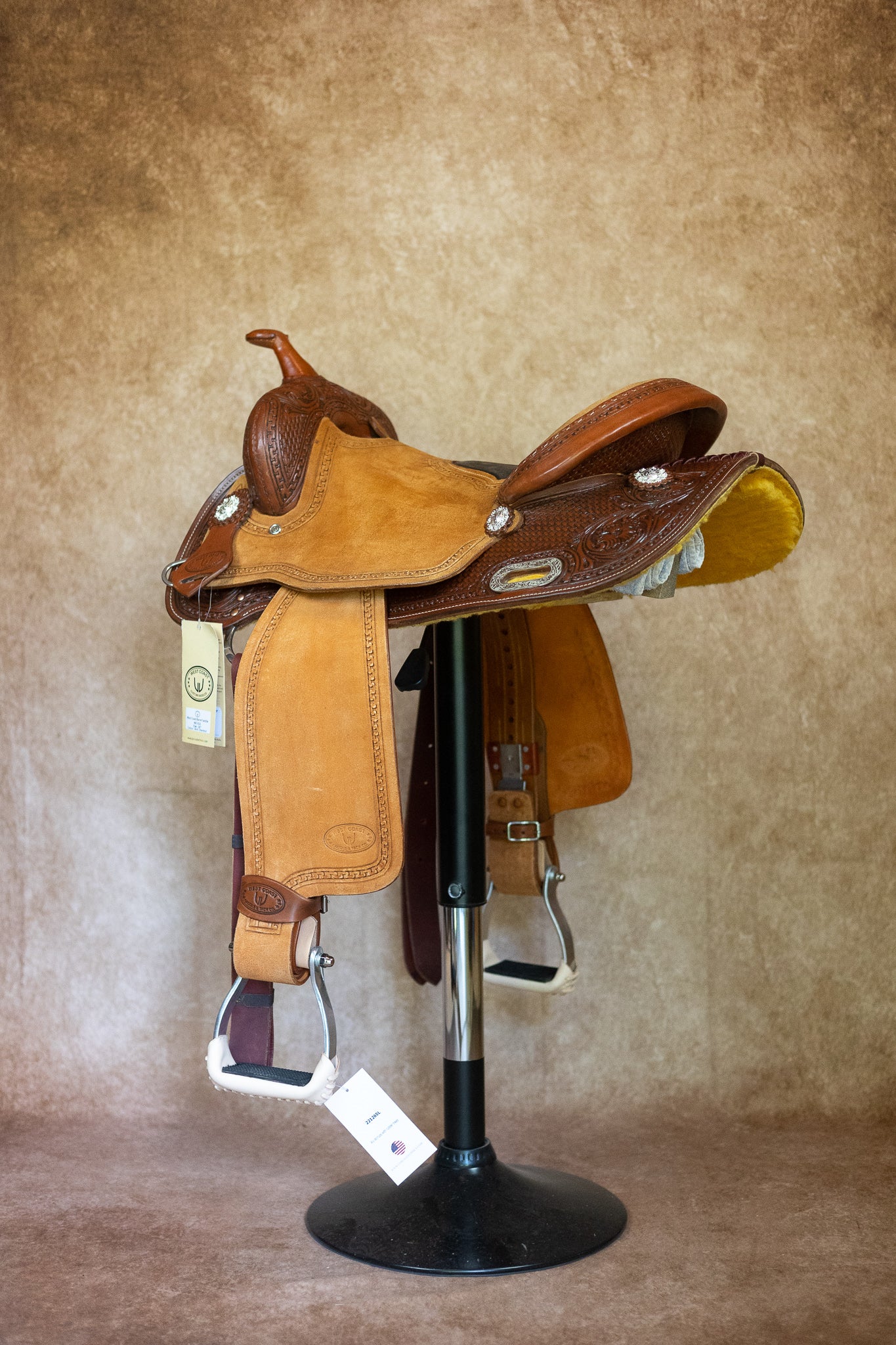 Selle Barrel racing by Westcoast (Made in USA) half rough-out