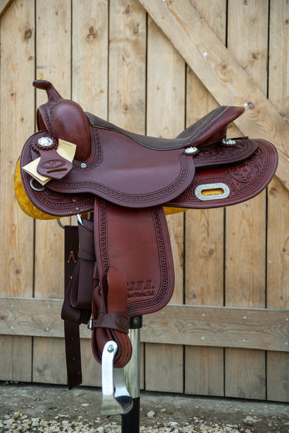 Selle CDWH Roundskirt Flowers, by Westcoast - Dark Chesnut