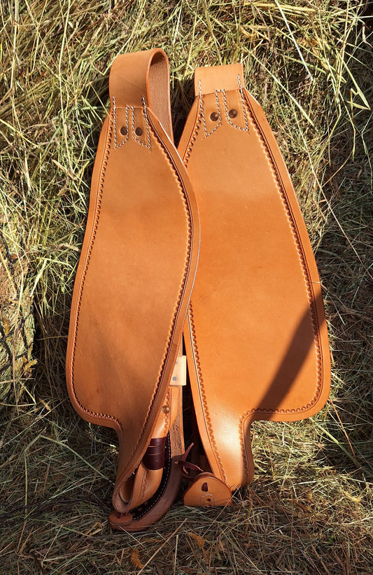 Paire de fenders Pullman twistés en cuir Hermann Oak - Natural